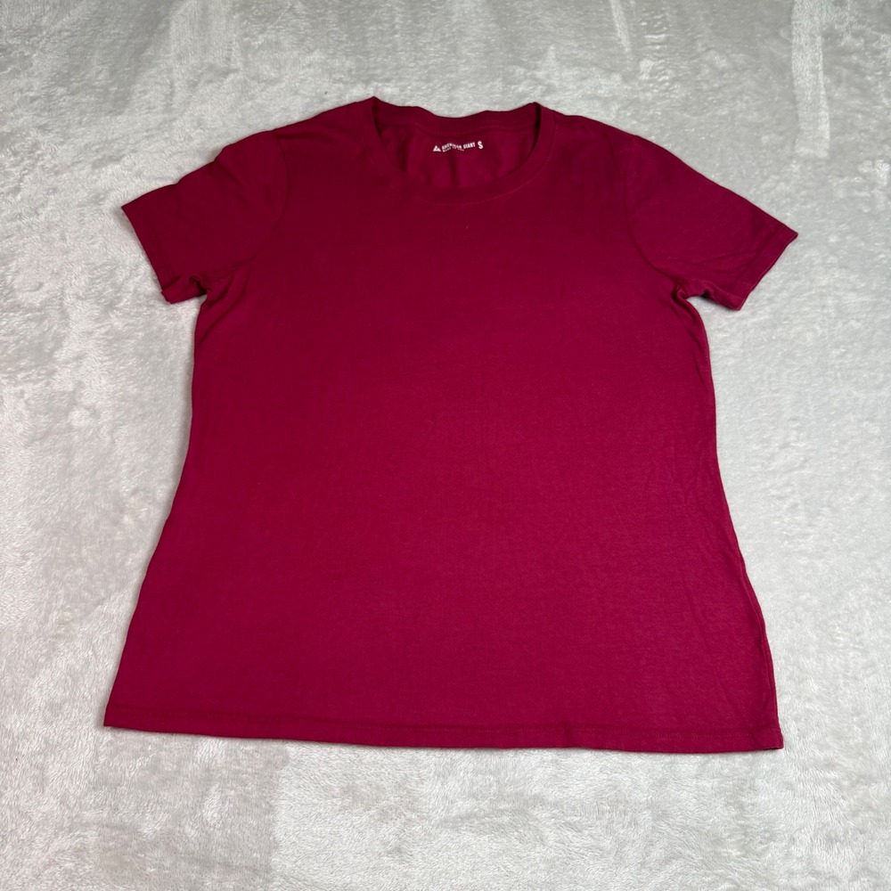 NWOT American Giant Womens Crewneck  Short Sleeve T-Shirt S Cherry Red USA Made